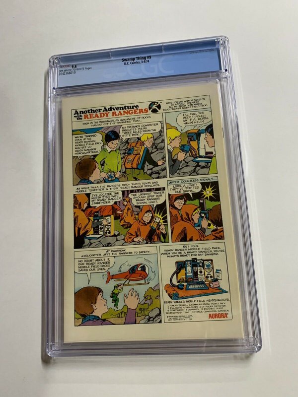 Swamp Thing 9 Cgc 9.4 Ow/w Pages Dc Bronze Age 2042366010