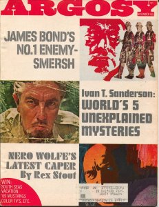 Argosy 11/1968-Popular-James Bomd-SMERSH-Nero Wolfe-Steeger-pulp thrills-VG/FN