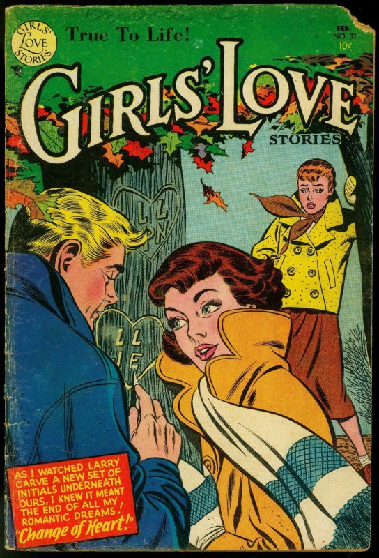 Girls Love Stories #33 1954- Love Triangle- DC Romance G