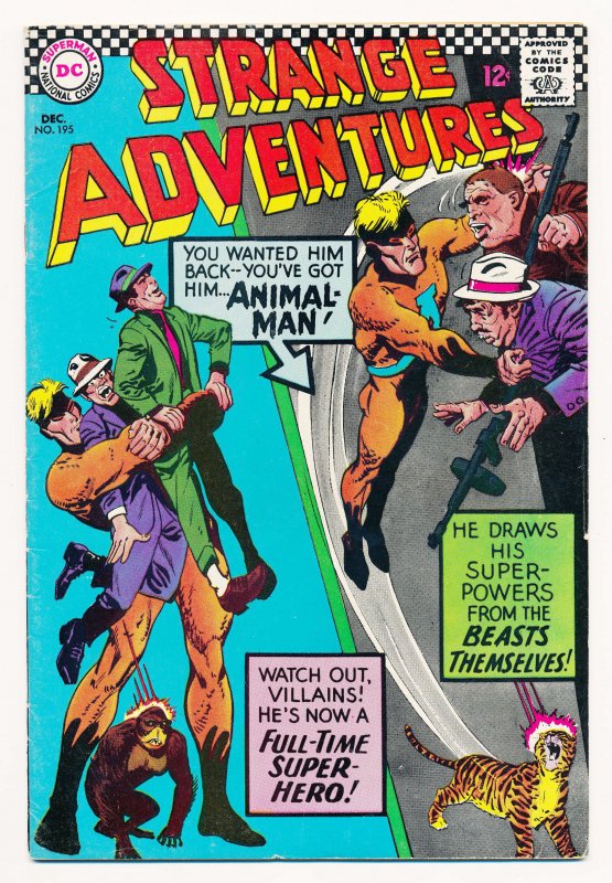 Strange Adventures (1950 1st Series) #195 VF-, Animal Man