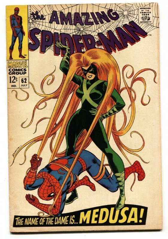 Amazing Spider-Man #62 1968  Medusa- Romita cover FN