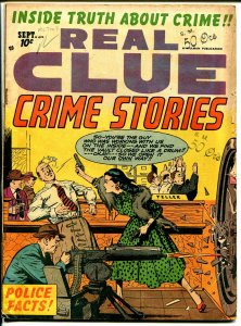 Real Clue Crime Stories Vol. 7 #7-1952-50 Caliber machine gun-crime-violence-VG-