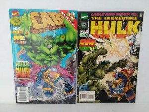 THE HULK #444 & CABLE #34 HULK vs CABLE + CAGE #10 CAGE vs HULK - FREE SHIPPING