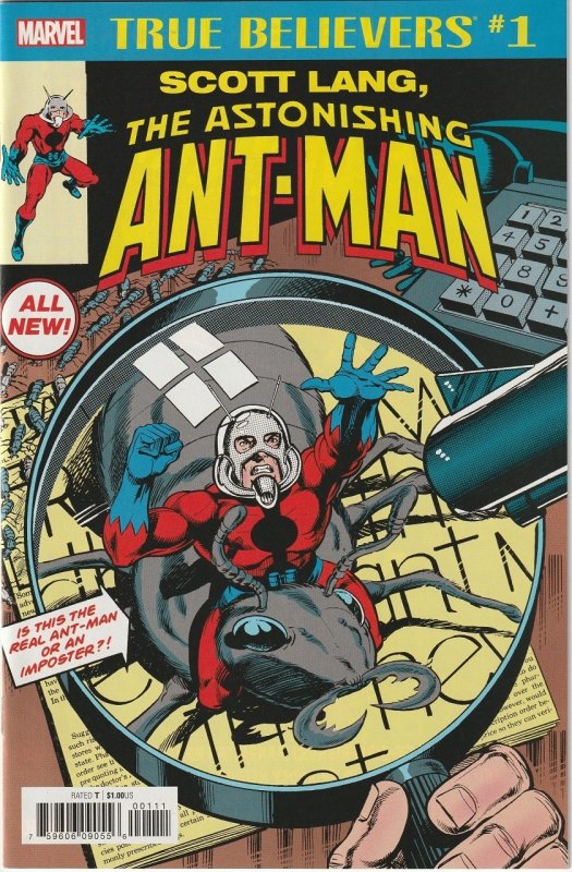 TRUE BELIEVERS SCOTT LANG ASTONISHING ANT MAN #1 (2018)