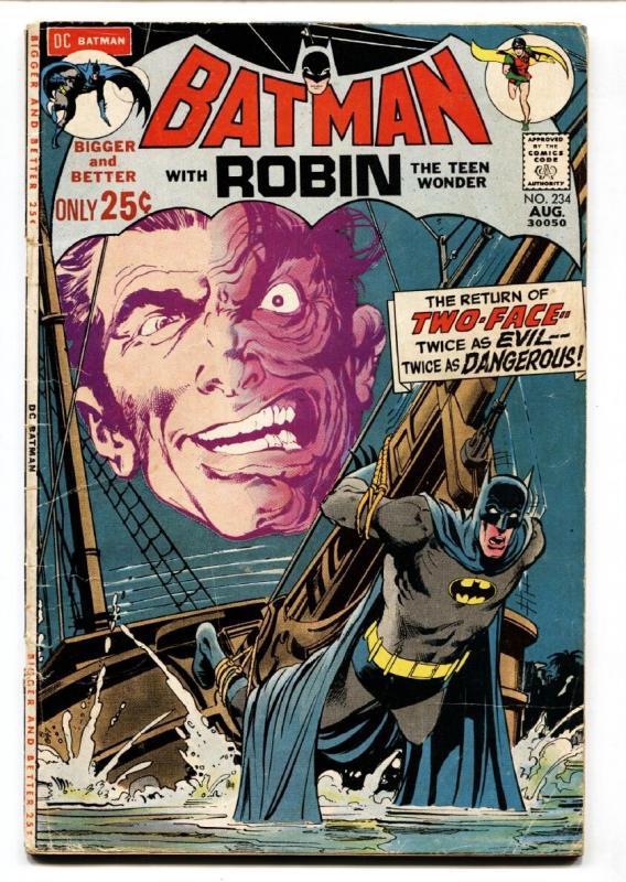 BATMAN #234 comic book- 1971-FIRST TWO-FACE-DC VG