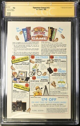 Superman Annual (1987) # 12 (CGC 9.6 SS) Signed Dave Gibbons * DC Comics * Moore