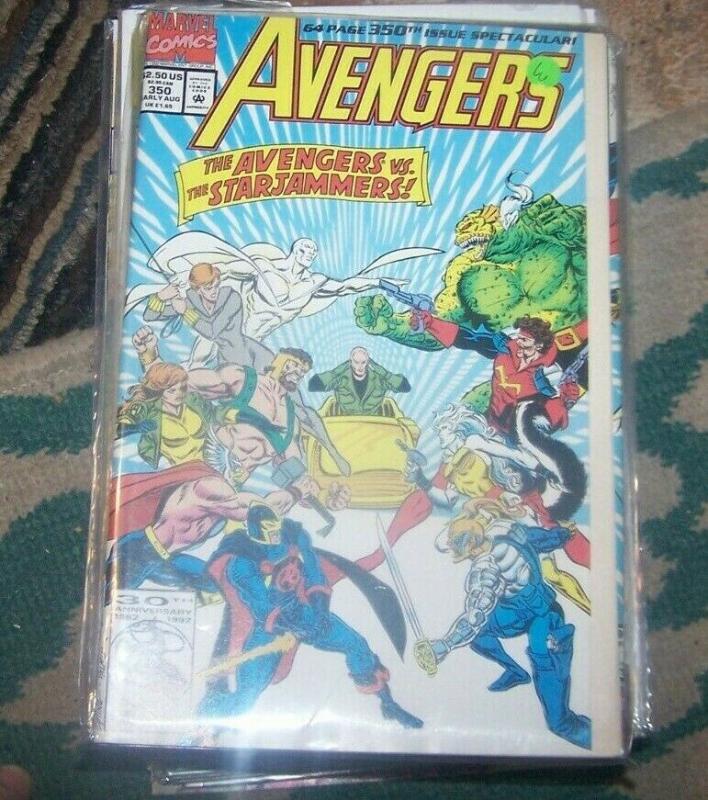 Avengers # 350  1992 marvel star-jammers  flip book # 53 vs x men   vision thor 