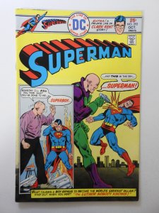 Superman #298 (1976) FN- Condition! moisture stain bc, stamp bc