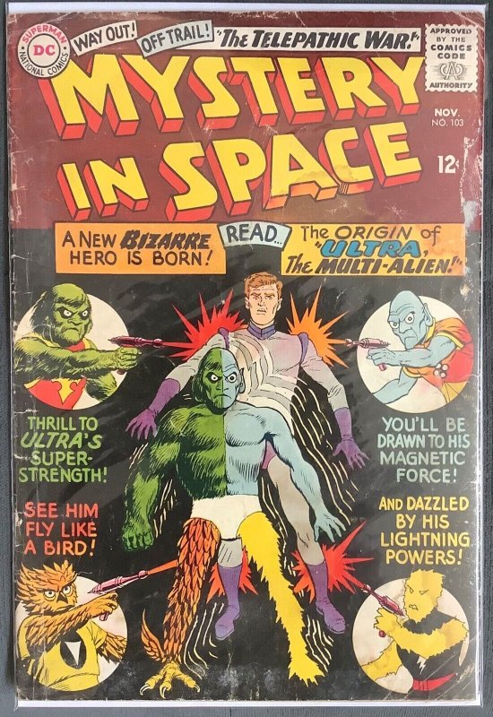 Mystery in Space #103 (1965, DC) 1st Appearance and Origin of Ultra. GD/VG