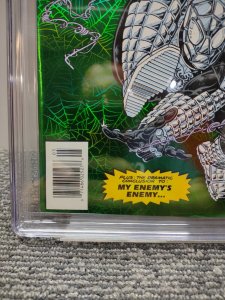 Web of Spider-Man #100 Rare Newsstand! CGC 9.6 1st Spider-Armor Green Holo Foil