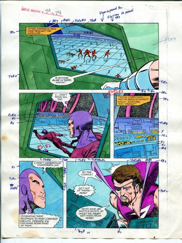 Justice Machine #24 Page #28 1988 Original Color Guide