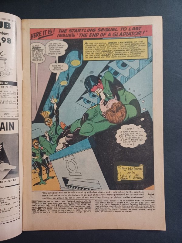 Green Lantern #47 - Katma Tui - Gil Kane - 1966 - FN/VF