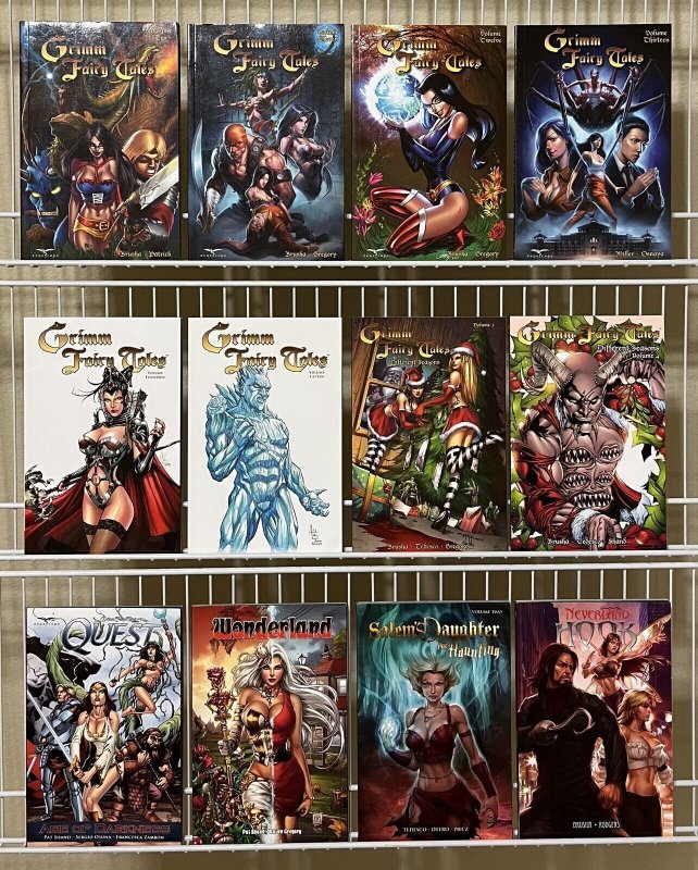 Lot of 12 Grimm Fairy Tales ZENESCOPE TPBs Wonderland NEVERLAND Salem's Daughter 