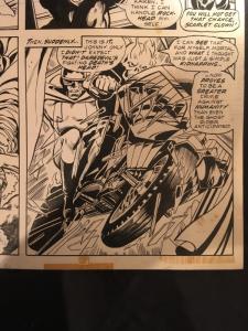 John Byrne original art; hand drawn motorcycle  theme; Ghost Rider # 20, page 3