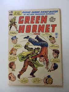 Green Hornet Fights Crime #43 (1949) VG condition rusty staples