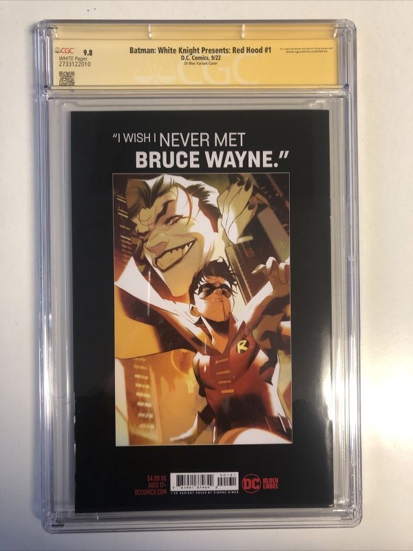 Batman: White Knight Presents:Red Hood(2022) #1 (CGC 9.8 SS WP) Signed S. Murphy