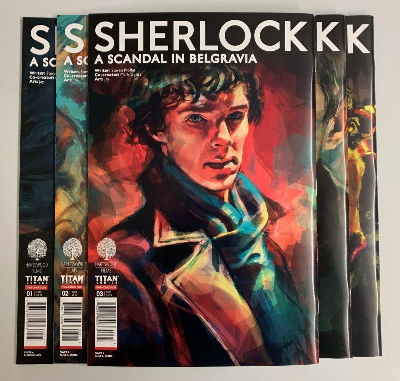 Sherlock A Scandal In Belgravia #1-5 Set (Titan 2019) Steven Moffat (9.2+)