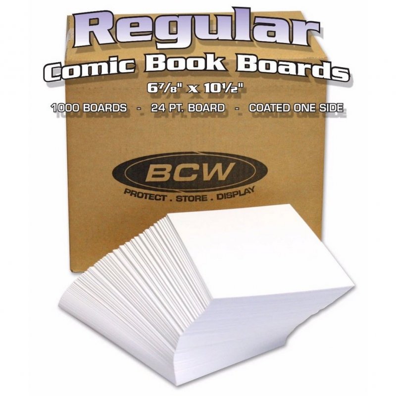 Bulk Regular Comic Backing Boards 1000 Loose Boards per Case