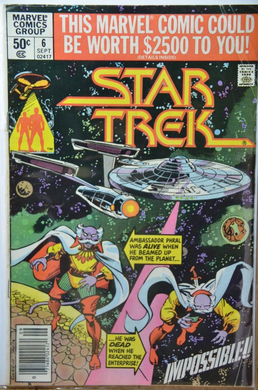 Star Trek #6 (1980) Cockrum cover! Direct edition !!