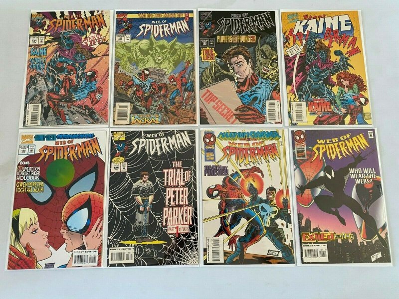 Web of Spider-Man lot 25 different from #100-129 avg 8.0 VF (1993-95 1st Series)