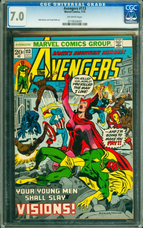 Avengers #113 CGC Graded 7.0 