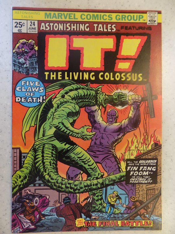 ASTONISHING TALES # 24 MARVEL BRONZE HORROR FIN FANG FOOM HI GRADE