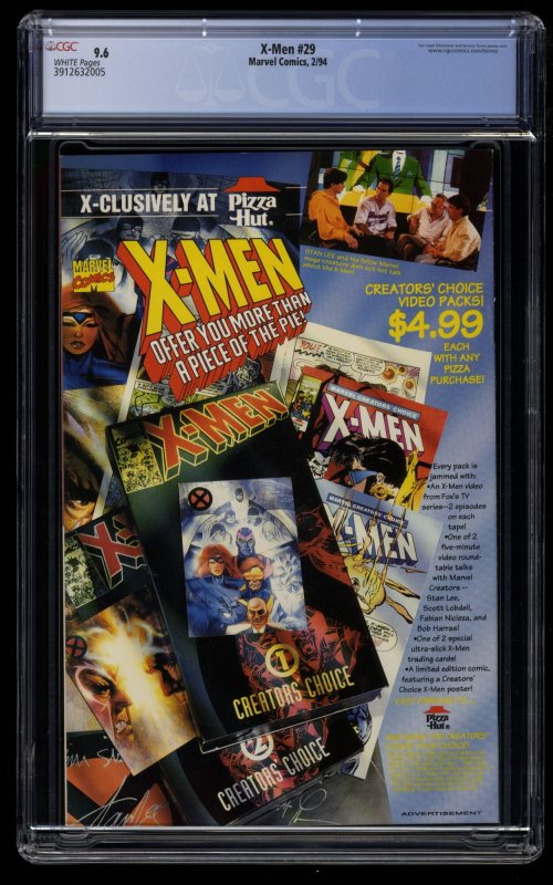 X-Men (1991) #29 CGC NM+ 9.6 White Pages