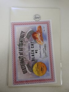 Black Cat #1 Frankies Comics Cover A (2019) Signed by Campbell Cert sealed!