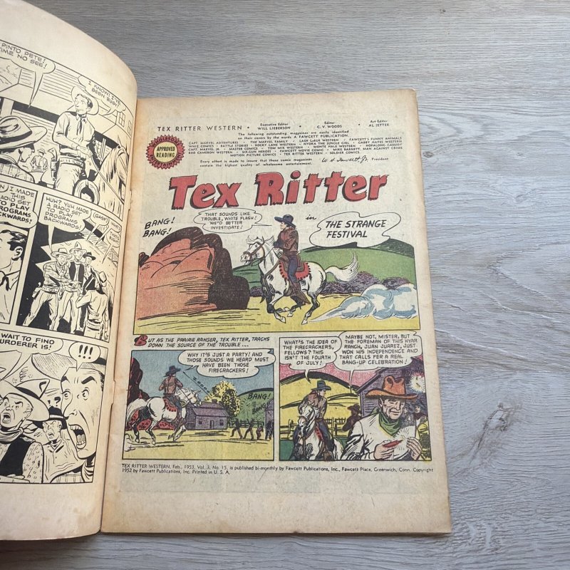 Tex Ritter Western #15 1953 Fawcett