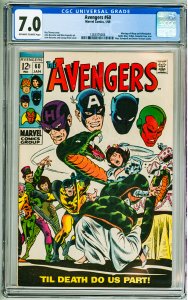 The Avengers #60 (1969) CGC 7.0! OWW Pages!