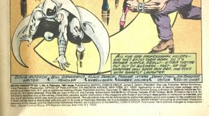 MOON KNIGHT Comic Issue 4 — 32 Pages 50 Cent Cover — 1981 Marvel Universe Fine+ 