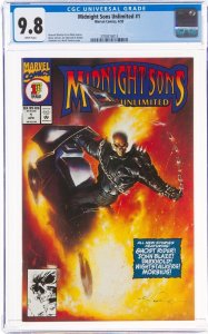Midnight Sons Unlimited #1 CGC 9.8 (Marvel 1993) GHOST RIDER, low pop: only 36!