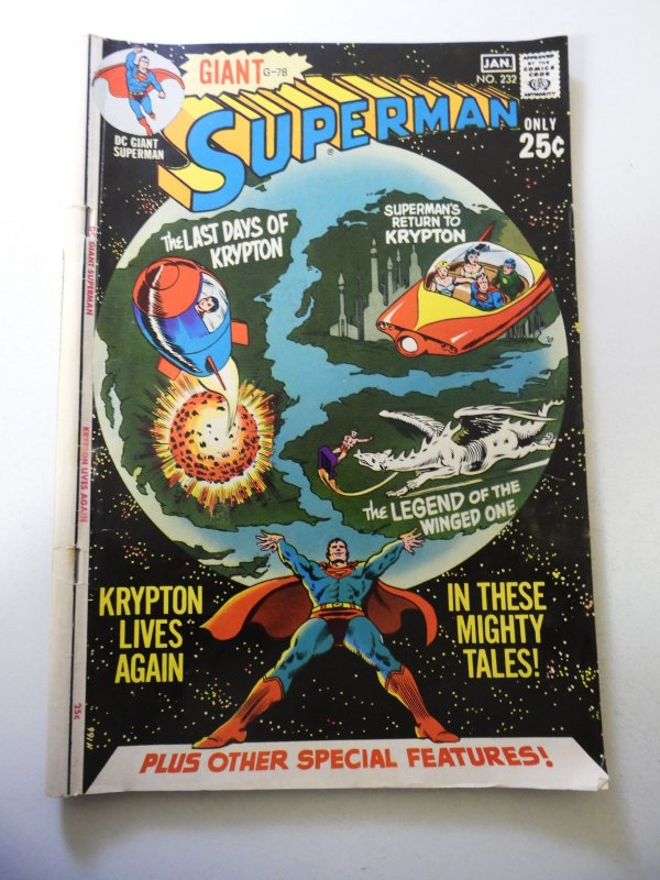 Superman #232 (1971) GD+ Condition