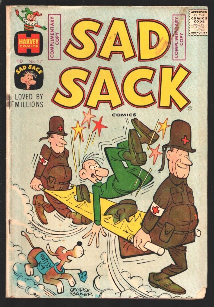 Sad Sack #189 1967-Fire Dept Cover-George Baker-Military comic art