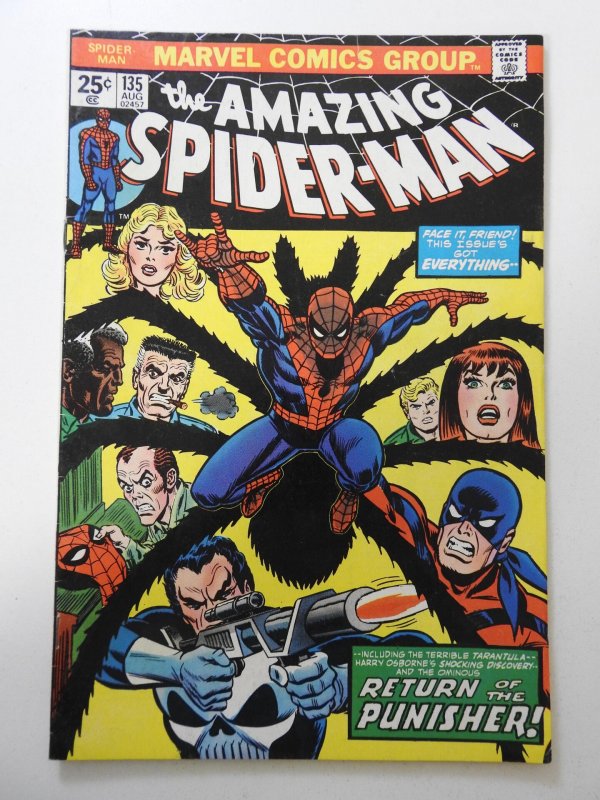 The Amazing Spider-Man #135 (1974) FN Condition! MVS intact! 1/2 in tear fc