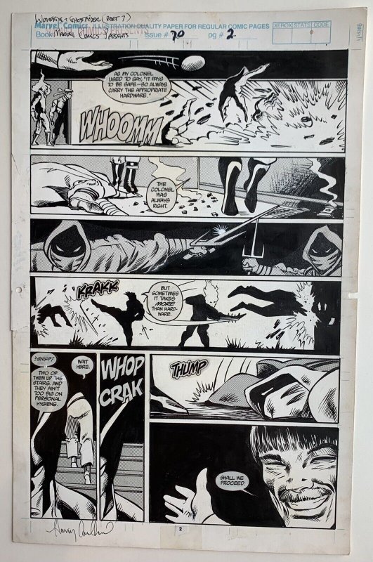 Marvel Comics Presents 70 PG 2 Original Mark Texeira Comic Art! Ghost