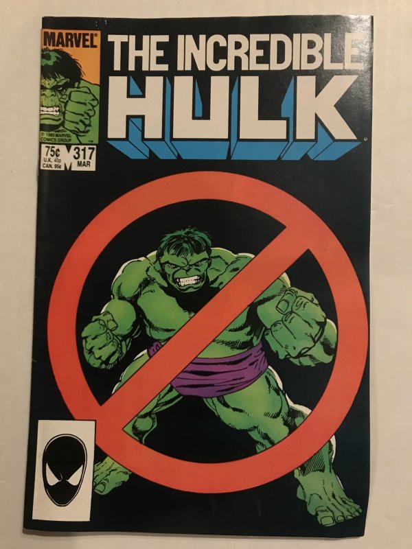 The Incredible Hulk #317 : Marvel 3/86 Fn; John Byrne