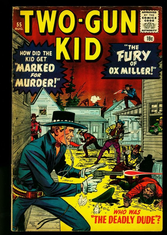 Two-Gun Kid #55 1960- Marvel Western- Jack Kirby- Deadly Dude- VG+