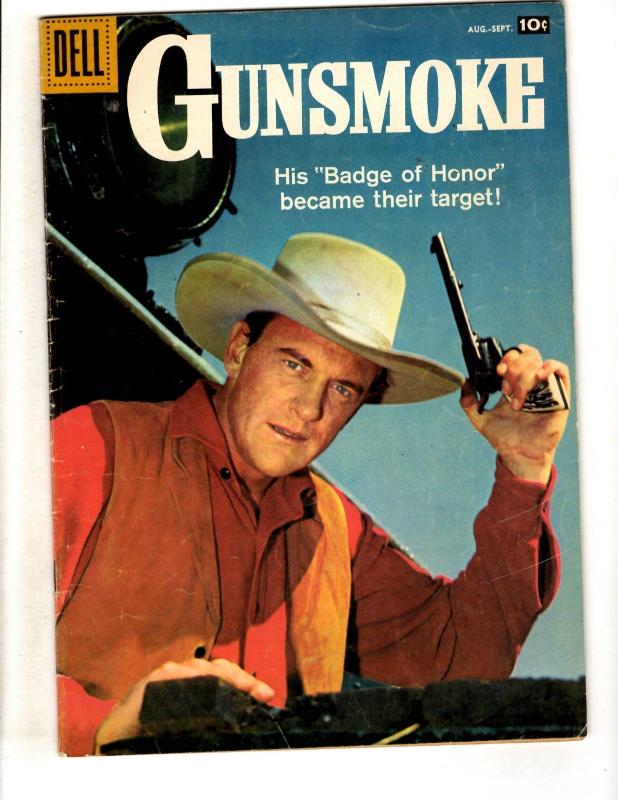 Gunsmoke # 10 VG/FN Dell Silver Age Comic Book Western Cowboy Photo Cover JL8