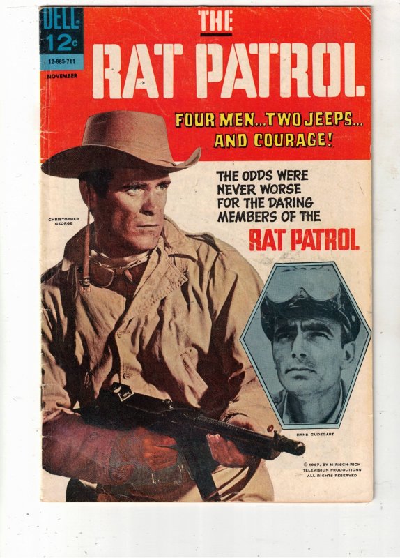 The Rat Patrol #5 (1967) FN PRICE DROP! Dell War TV Comic wow! Photo Cover!
