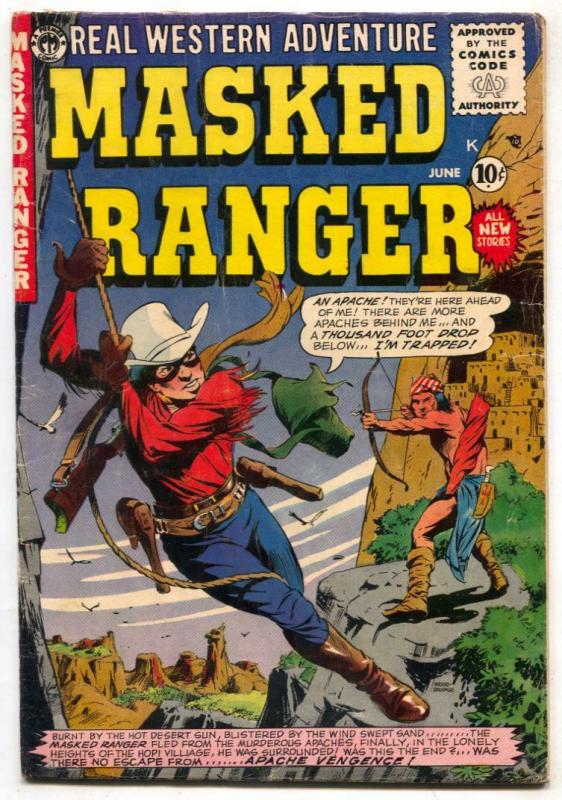 Masked Ranger Comics #8 1955-Jim Bowie- Woodbridge art VG/F