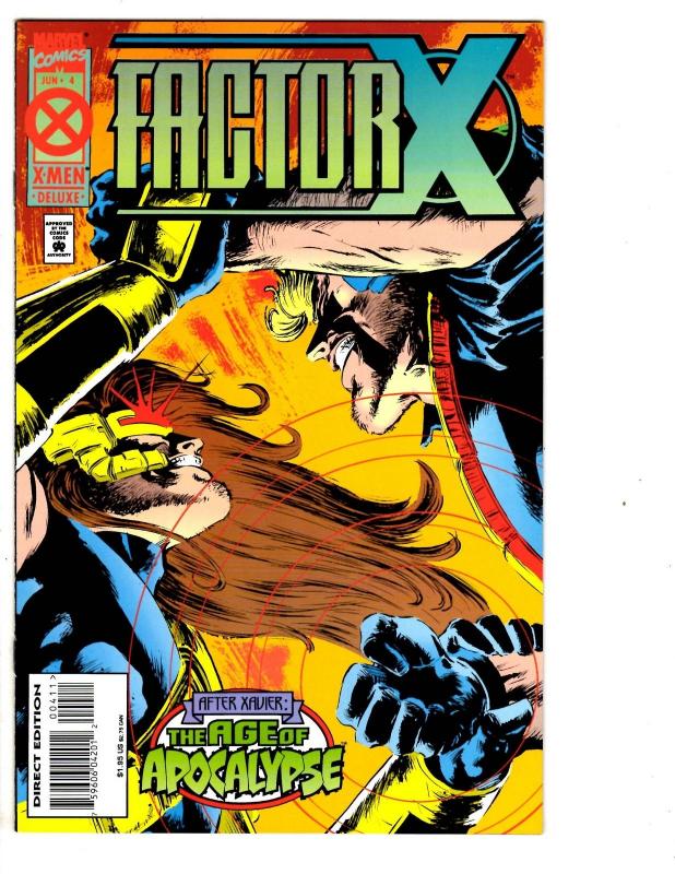 4 Factor X Marvel Comic Books # 1 2 3 4 X-Men Apocalypse Cyclops Cable JB3