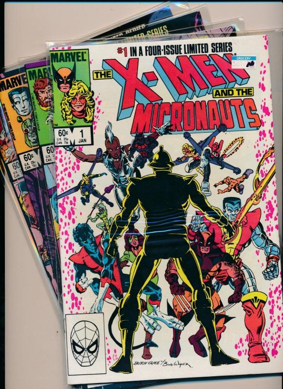 MARVEL 4 issue limited series The X-MEN and the Micronauts #1-4 VF (PF64) 