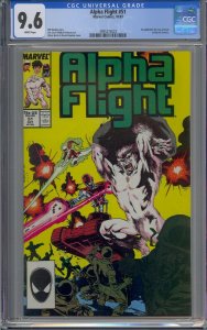 ALPHA FLIGHT #51 CGC 9.6 1ST PUBLISHED JIM LEE MARVEL ART