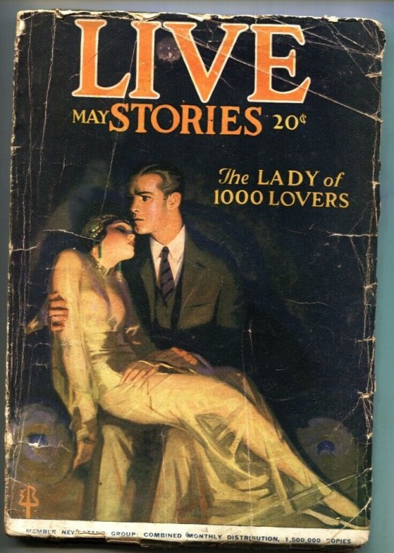 Live Stories May 1924-Enoch Bolles-Woman Drug Addict-Spicy Pulp-RARE!!!!