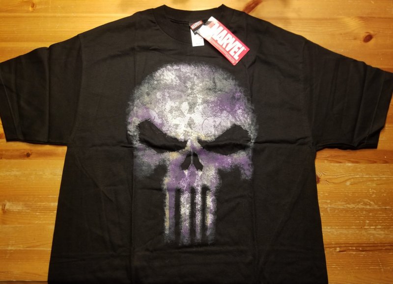 Punisher Purple Skull T-Shirt L NOS w/ Tags Marvel