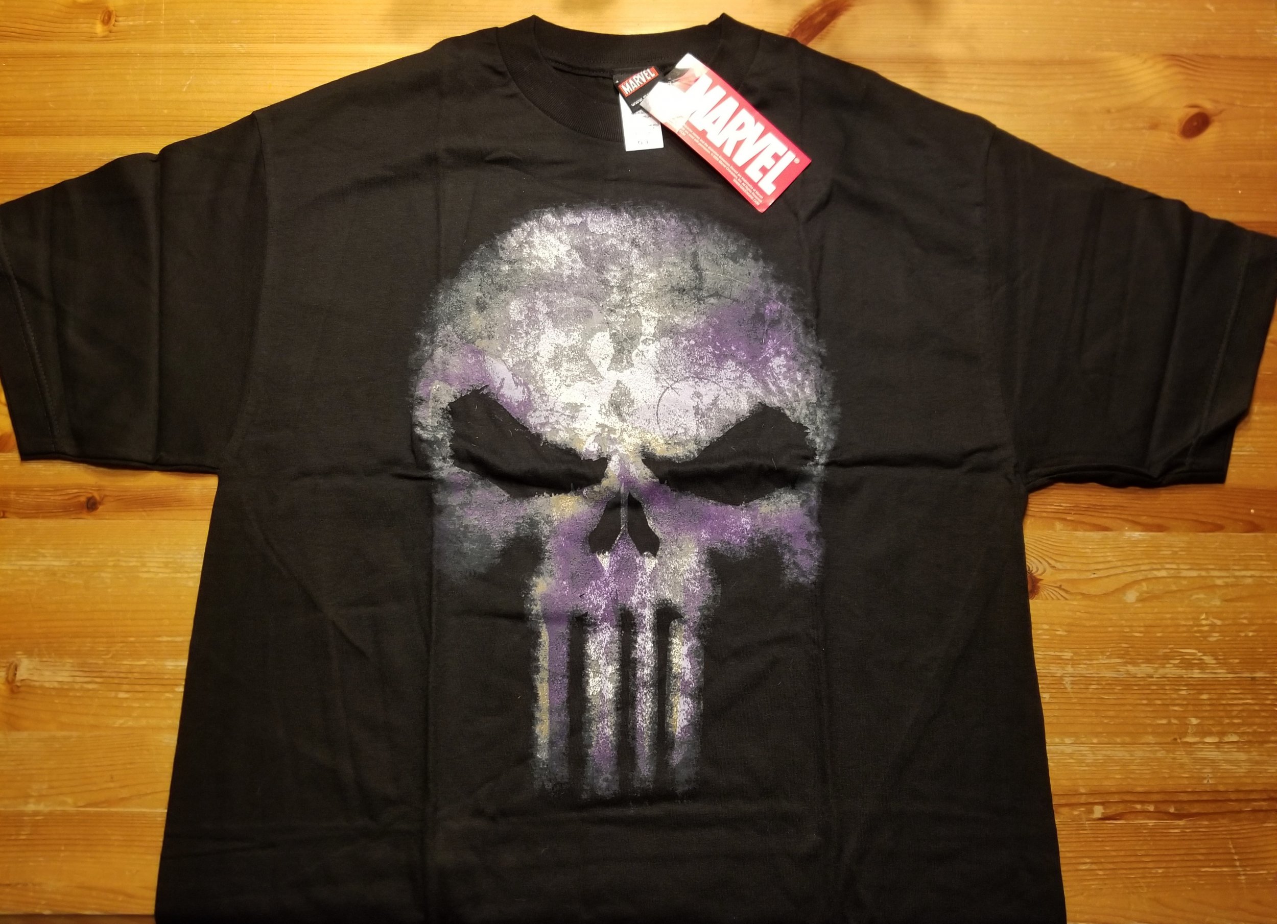 Tags Skull Marvel L & | T-Shirt Accessories - Apparel Purple HipComic Comic NOS w/ Collectibles / Punisher