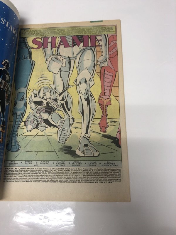 Rom (1982) # 71 (VF) Canadian Price Variant • Bill Mantlo • Marvel Universe