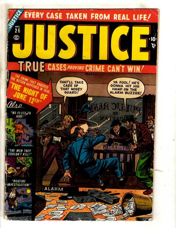 Justice # 26 VG Golden Age Atlas (Marvel) Comic Book True Crime Police JL2