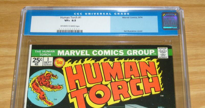 Human Torch #1 CGC 8.5 bronze age marvel comics - sal buscema - september 1974